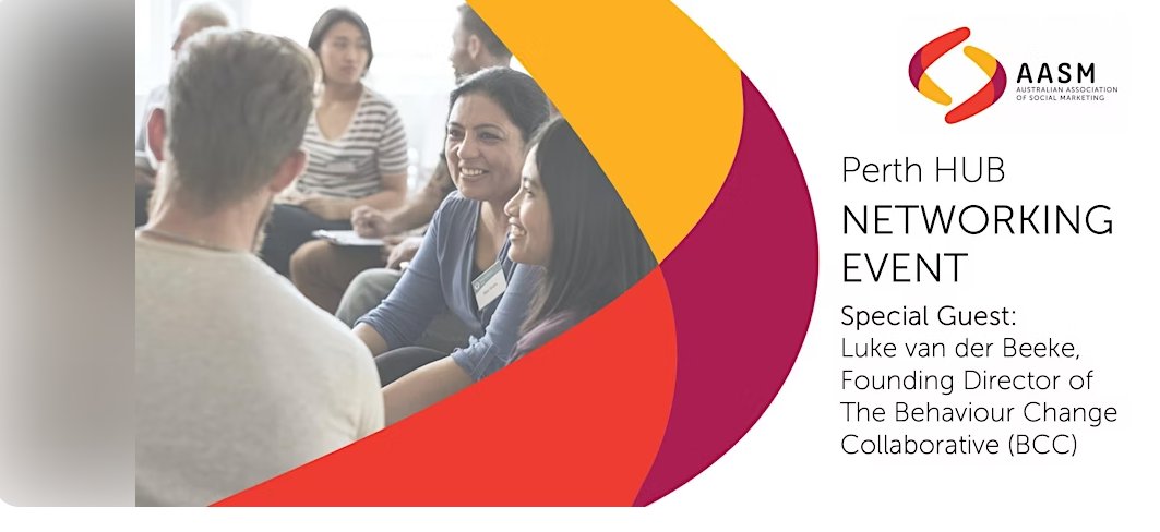 AASM (@aasm_aus) on Twitter photo 🔊WA Perth Hub Members!
AASM is hosting a FREE networking event this Thursday 27th February.
Our guest of honour, is @LukevanderBeekethe Founding Director of <a href="/TheBCC_Org/">The Behaviour Change Collaborative</a>
Check out the ticket link for more info!
eventbrite.com.au/e/wa-hub-netwo…
#AASM #socialmarketing 🔊WA Perth Hub Members!
AASM is hosting a FREE networking event this Thursday 27th February.
Our guest of honour, is @LukevanderBeekethe Founding Director of <a href="/TheBCC_Org/">The Behaviour Change Collaborative</a>
Check out the ticket link for more info!
eventbrite.com.au/e/wa-hub-netwo…
#AASM #socialmarketing