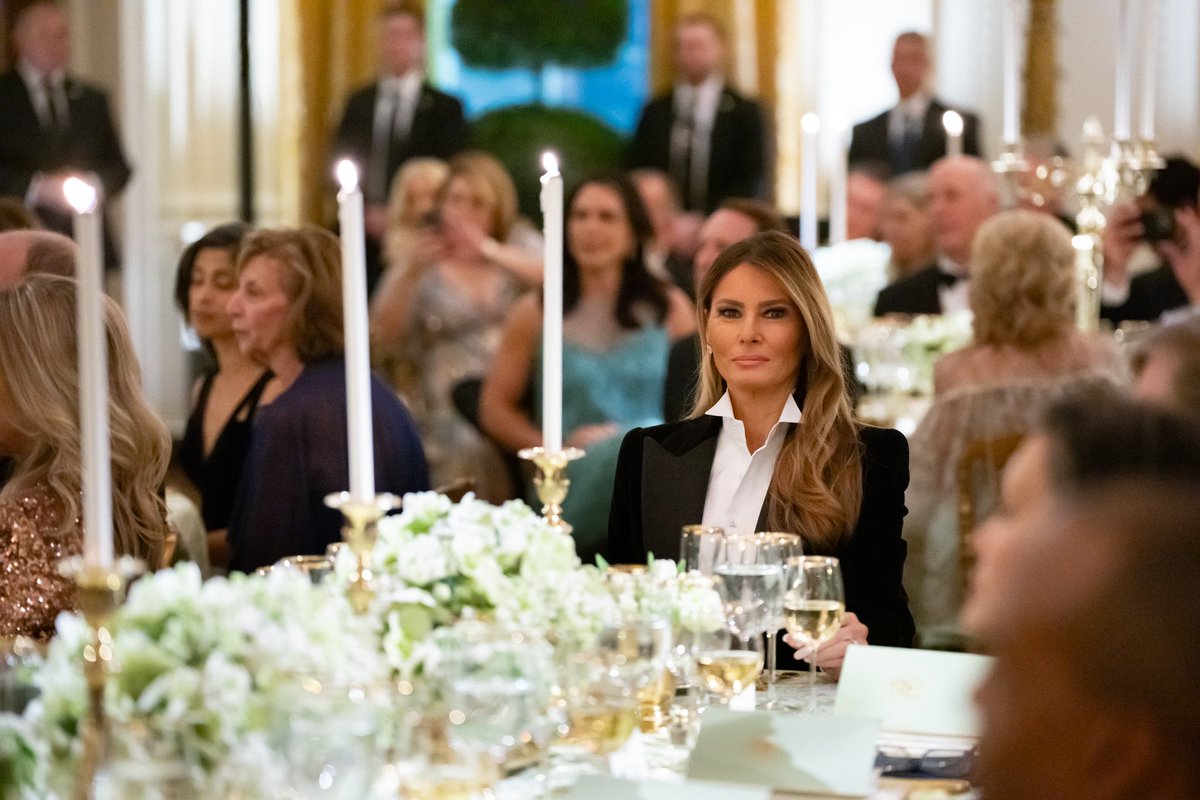 FLOTUS's tweet image. It was an honor to host our distinguished governors at the White House. Together, we embraced a moment of unity, forging a path toward a brighter future for all.