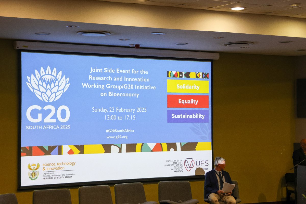 dstigovza's tweet photo. The 1st #G20 Research and Innovation Working Group Meeting kicked off today in Mangaung at the University of Free State. Watch: https://t.co/wbZ4lN4hzu #G20 #G20SouthAfrica🇿🇦#ReKaofela #BetterAfricaBetterWorld🌍 #DSTI #ScienceSavingLives #Itsposssible https://t.co/HSV8tzpbSe