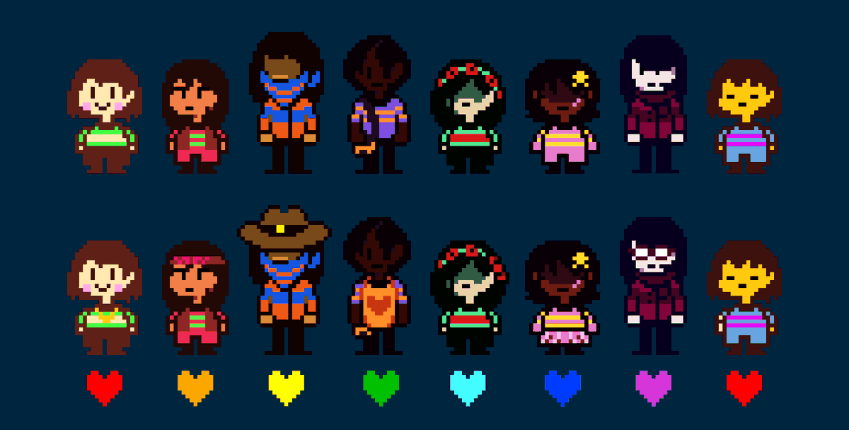 My take on the six fallen humans/human souls from Undertale, based on ...
