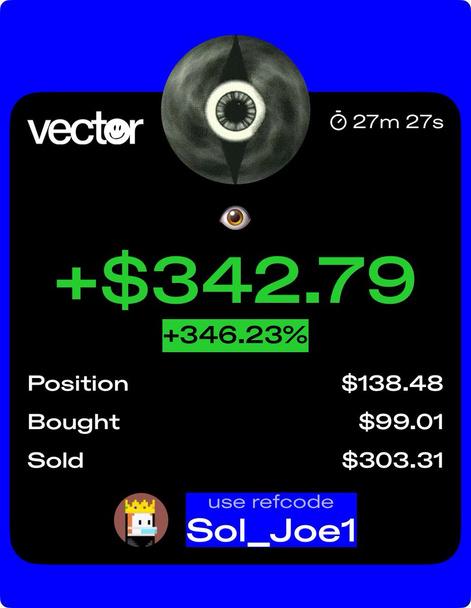 Sol_Joe1's tweet image. Thanks for the cook @fxnction 🤝🏻 Been a minute since I caught a runner @VECTORDOTFUN