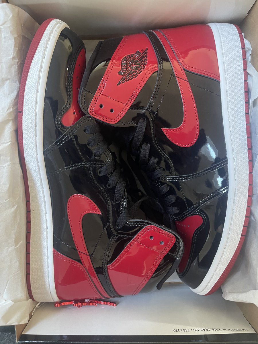 DblocDunks's tweet photo. Sunday Steal

Air Jordan 1 Bred Patent Leather
Barely Worn Excellent Condition
Size 12
$179 SHIPPED!

RP's Greatly Appreciated
DM TO PURCHASE https://t.co/IpOAMkyHUo