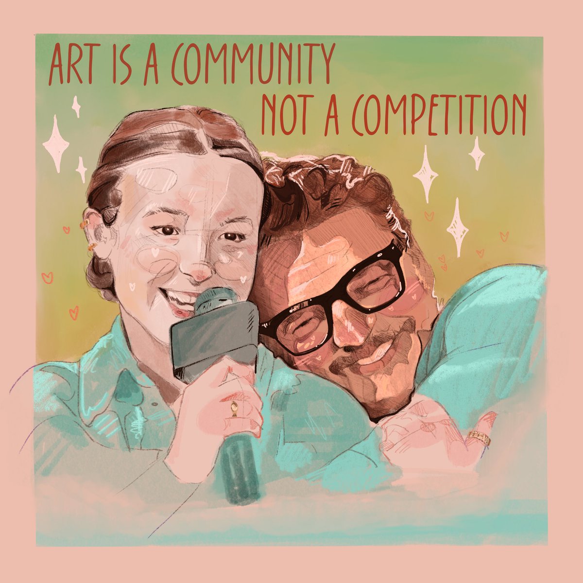 north_the_lemon's tweet photo. Art is a Community, Not a Competition💗 a little reminder I made as part of my #TLOUartSundays art share going on over on instagram. But also as a soft mantra for my wonderful community🩵
#PedroPascal #BellaRamsey #TheLastofUs https://t.co/VvTV59hKZo