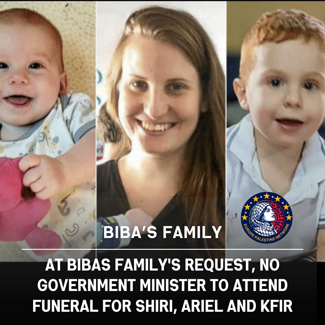 No minister will attend the funeral of returned slain hostages Shiri Silberman Bibas and her young kids Ariel and Kfir Bibas, after they were told the family does not want any government representative present.

#hostages #israel #ShiriBibas #ArielBibas #KfirBibas