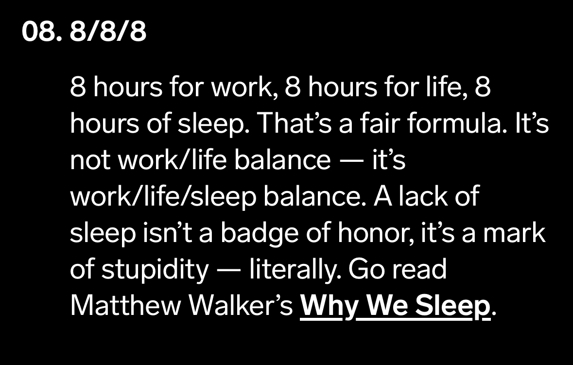 Doing my annual re-read of 37signals and this is nice to have reiterated.