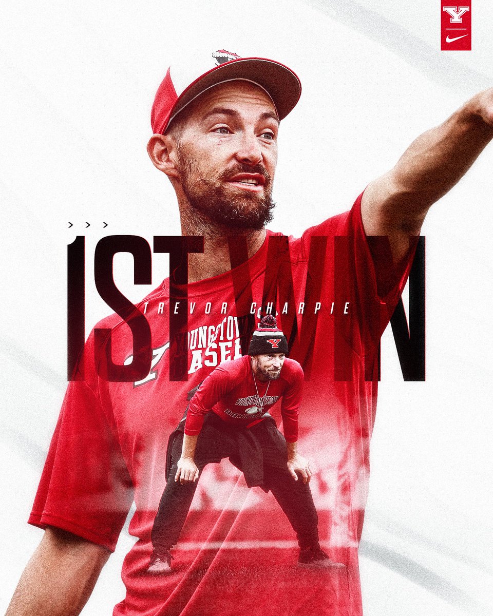 YSU Baseball 🐧 (@ysubaseball) on Twitter photo 𝘾𝙤𝙣𝙜𝙧𝙖𝙩𝙪𝙡𝙖𝙩𝙞𝙤𝙣𝙨 to our leader <a href="/Trevcharp/">Trevor Charpie</a> on earning his first career head coaching victory with today's 8-5 win at Abilene Christian ‼️🐧⚾️
#GoGuins // #FeedTheRaft 𝘾𝙤𝙣𝙜𝙧𝙖𝙩𝙪𝙡𝙖𝙩𝙞𝙤𝙣𝙨 to our leader <a href="/Trevcharp/">Trevor Charpie</a> on earning his first career head coaching victory with today's 8-5 win at Abilene Christian ‼️🐧⚾️
#GoGuins // #FeedTheRaft