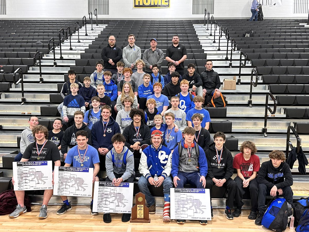 Congratulations to OC Wrestling, Region 4 Team Champions.  We have 11 state qualifiers and Tatum Miller will be defending her state championship Thursday!   Boys compete Friday and Saturday!  #WEAREOC @TeamOldhamSuper <a href="/OCBoosters/">OCHSAthleticBoosters</a> @Matt_JacobsonOC <a href="/OldhamEraSports/">Oldham Era Sports</a>