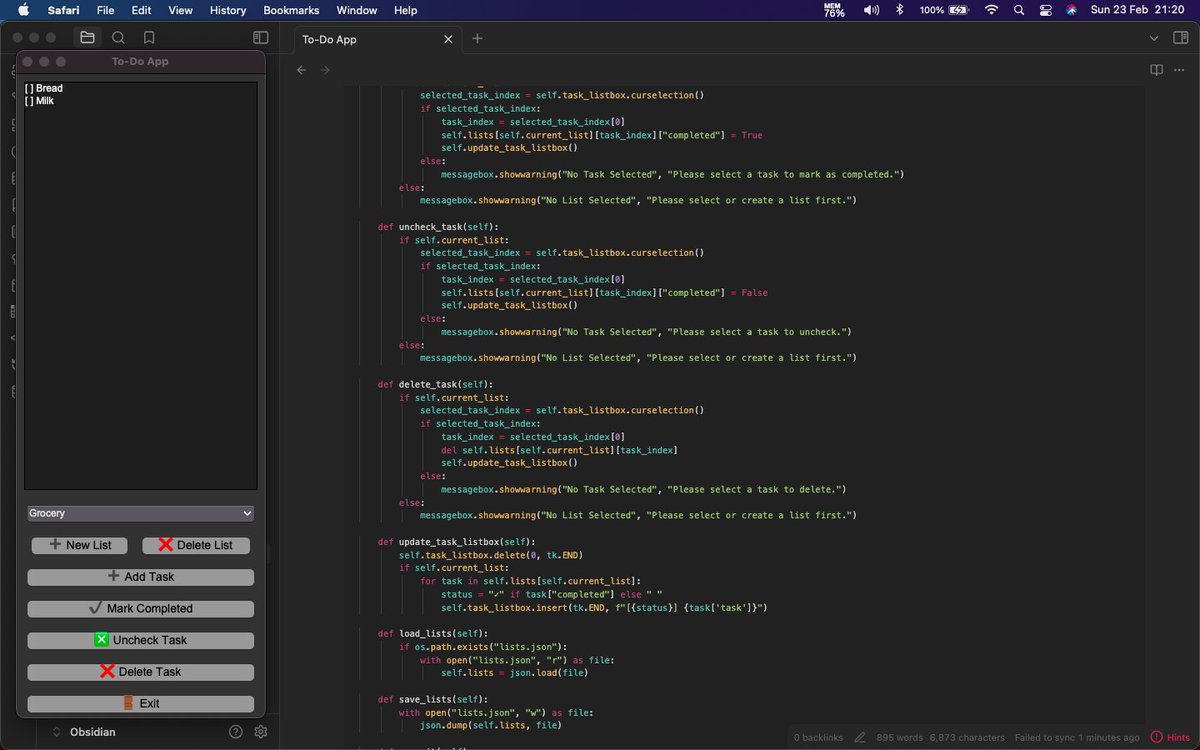 RobPytech's tweet image. Creating my own #todo #app in #Python #justforfun