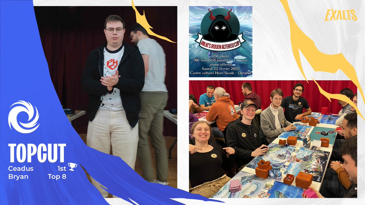 Huge <a href="/Altered_TCG/">Altered TCG</a>  tournament yesterday at Rouen with super high levels players we manage to put 2 players in the top8 and our <a href="/Ceadus_Ow/">Ceadus</a> take the cup home !