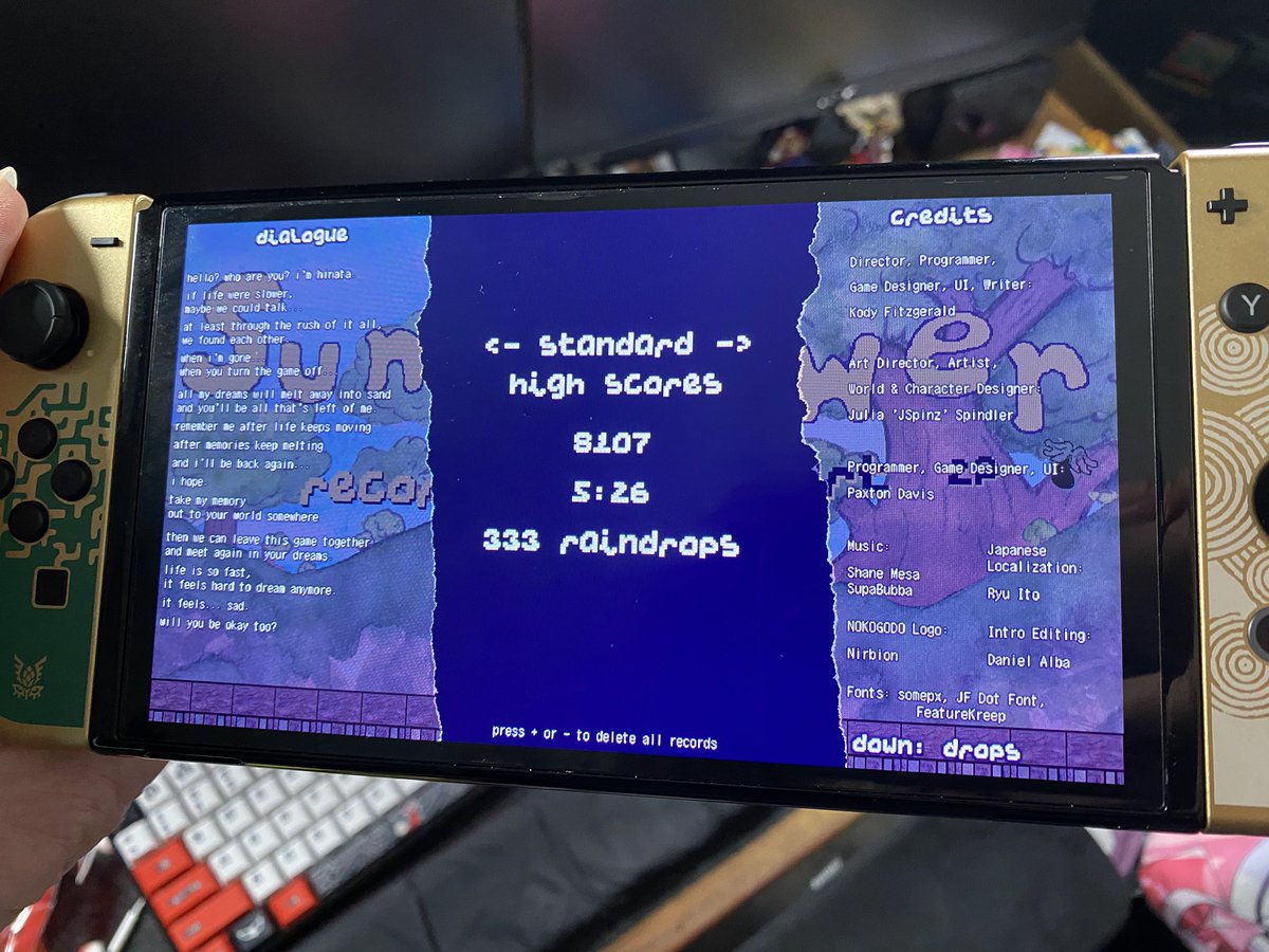 Daniel Alba π (@evernightstudio) on Twitter photo Iβm in the credits of a Switch titleβ¦
A few days ago, Sunshower, a colorful and casual arcade action game, released on the eShop. Itβs a thoughtful little game by <a href="/NOKOGODO/">GNOMONIC</a> and Iβm very happy that we can work on projects together π Itβs only for the intro but it still counts! Iβm in the credits of a Switch titleβ¦
A few days ago, Sunshower, a colorful and casual arcade action game, released on the eShop. Itβs a thoughtful little game by <a href="/NOKOGODO/">GNOMONIC</a> and Iβm very happy that we can work on projects together π Itβs only for the intro but it still counts!