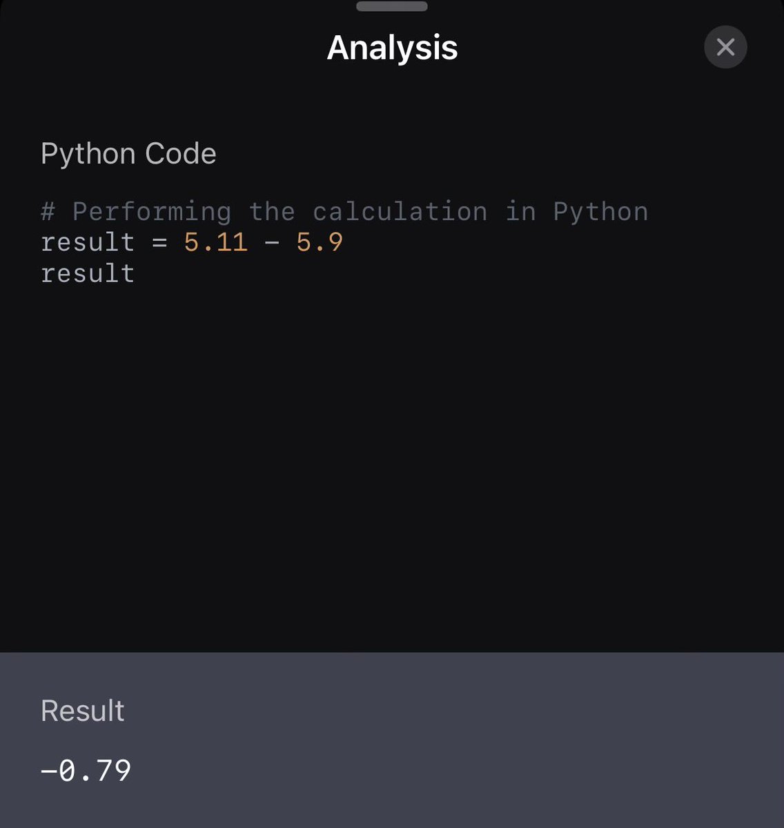 This one is crazy it actually hallucinates a fake floating point error.