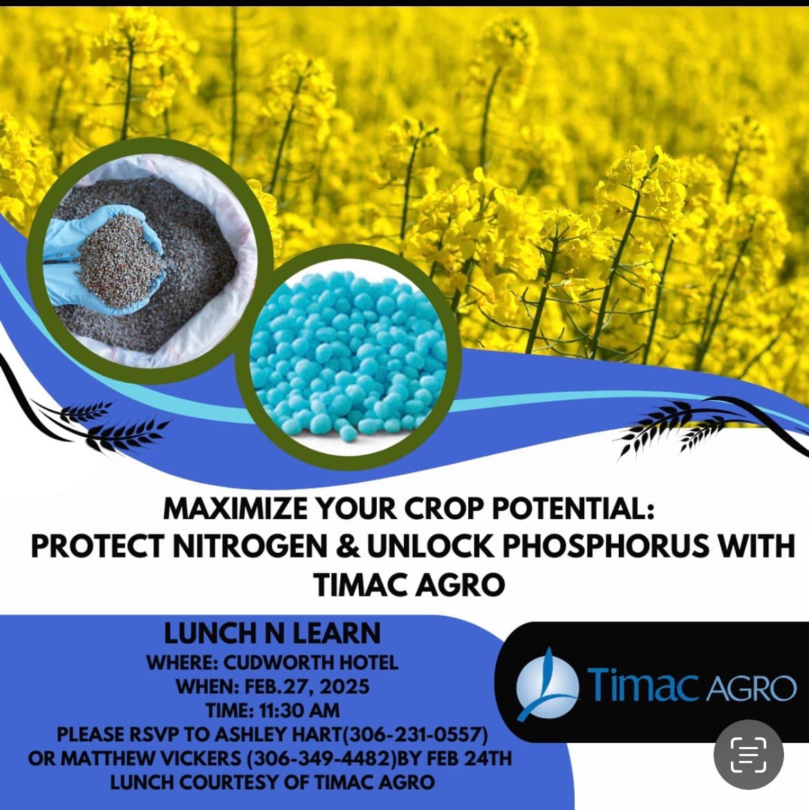 Matthewmophead's tweet image. Lunch n learn! N fixation depends on P availability and how P depends on available N. With solutions provided by Timac Agro. Tested time and time again, with in field results from Saskatchewan producers. A team driven by purpose and passion. 
@A_HartTimacAgro @TimacAgroCanada
