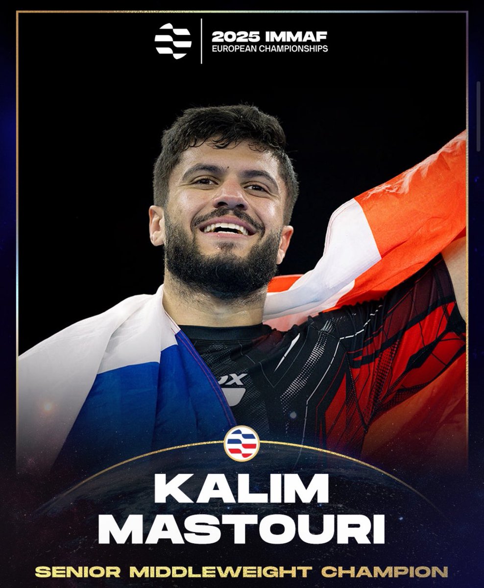 MMAPropagande's tweet photo. KALIM MASTOURI 🇫🇷 EST CHAMPION D’EUROPE IMMAF ! 🏆 FÉLICITATIONS À LUI TRÈS FORT ! 3 COMBATS 3 SOUMISSIONS #JJBSIYAHEJA 🥋

Faut le follow un max ! @KalimBjj https://t.co/5bDfU7VmBd