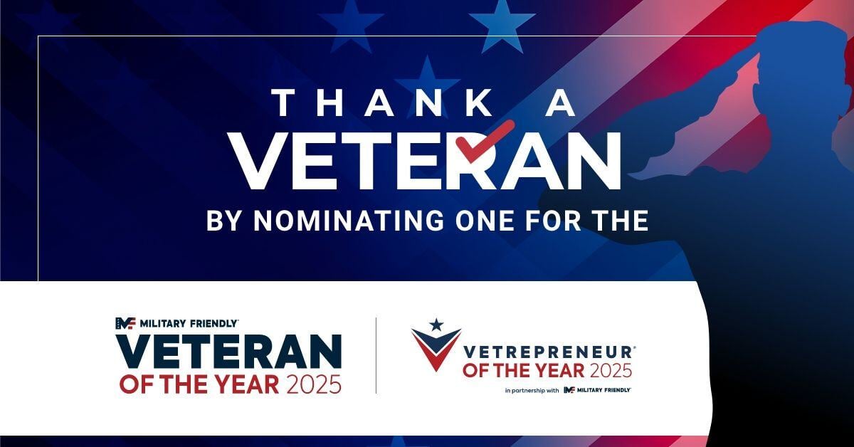 Time is ticking to recognize those making an impact in the military and veteran community! ⏳ Nominations for the 2025 Veteran of the Year Awards are open until April 11. 

Don’t miss your chance to highlight someone exceptional!  👉 hubs.ly/Q037TW200

#NominateToday