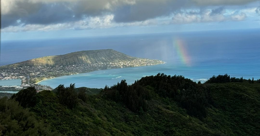 OahuISC's tweet image. Chasing rainbows and protecting forests 🌿🌈  Protecting these landscapes means protecting our water, wildlife, and way of life. 💙 #protectourwatershed #oisc #hawaiianrainbows #conservationmatters #alohaaina