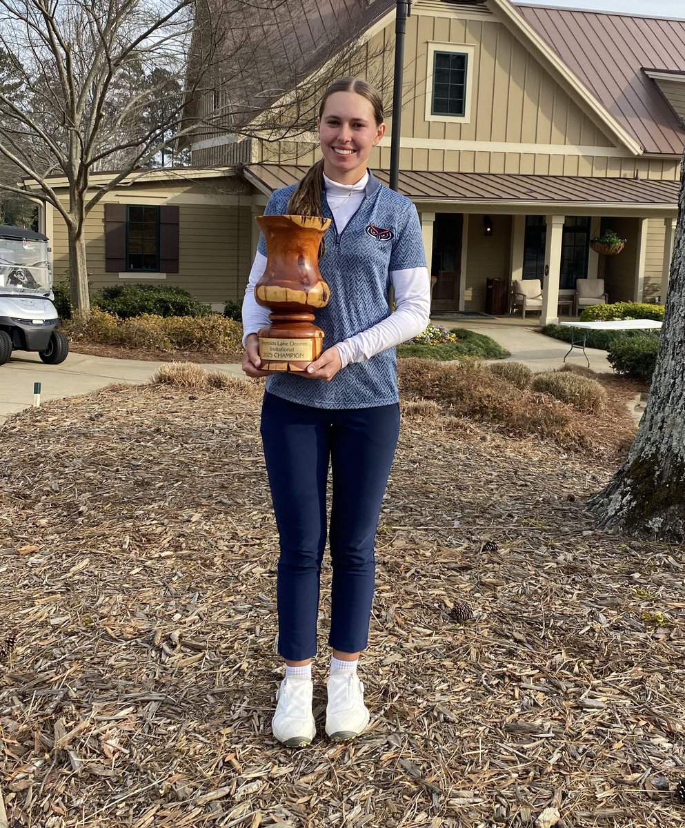 HERE’S YOUR CHAMPION!!! Charlotte Perkins birdies her final hole (hole 13/shotgun start) to win the Reynolds Lake Oconee Invite by 1! #WIP🏝️
