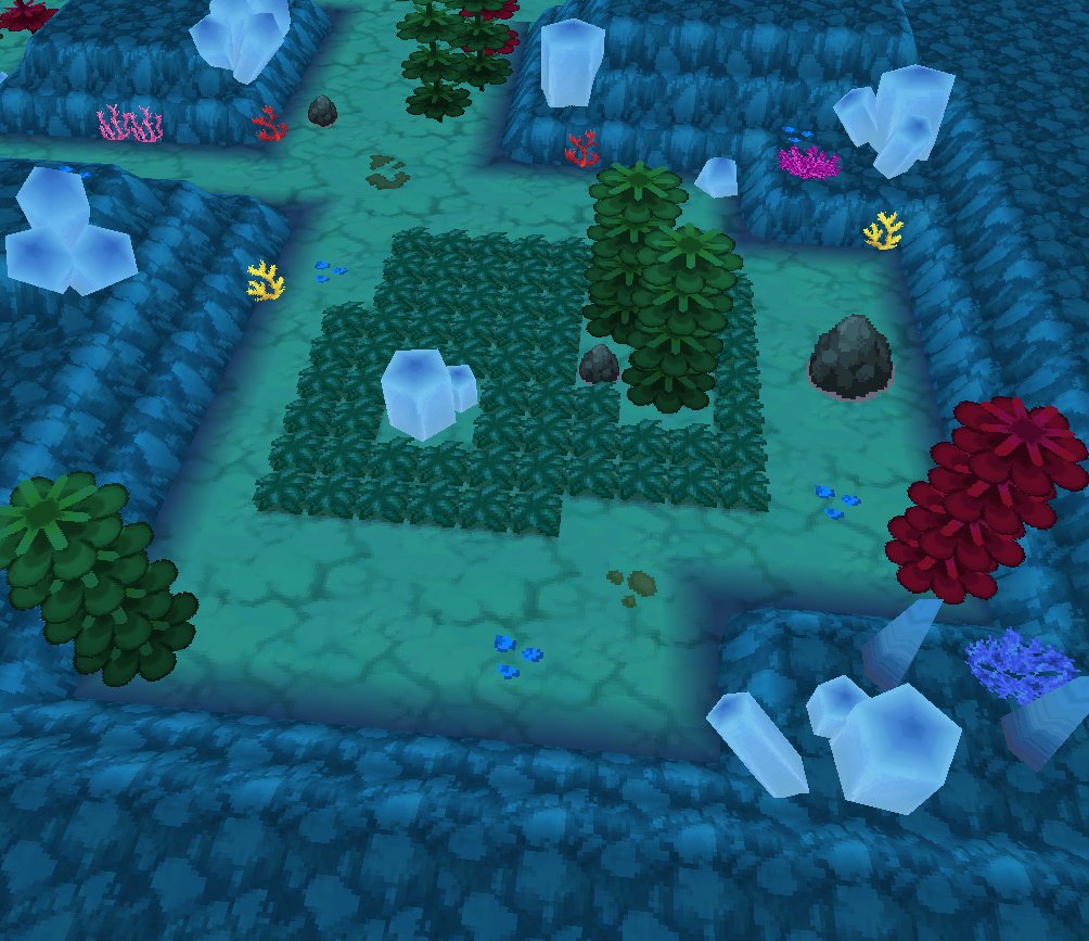 Silast_UP's tweet image. Some prototypes for underwater maps (Kyogre area?)