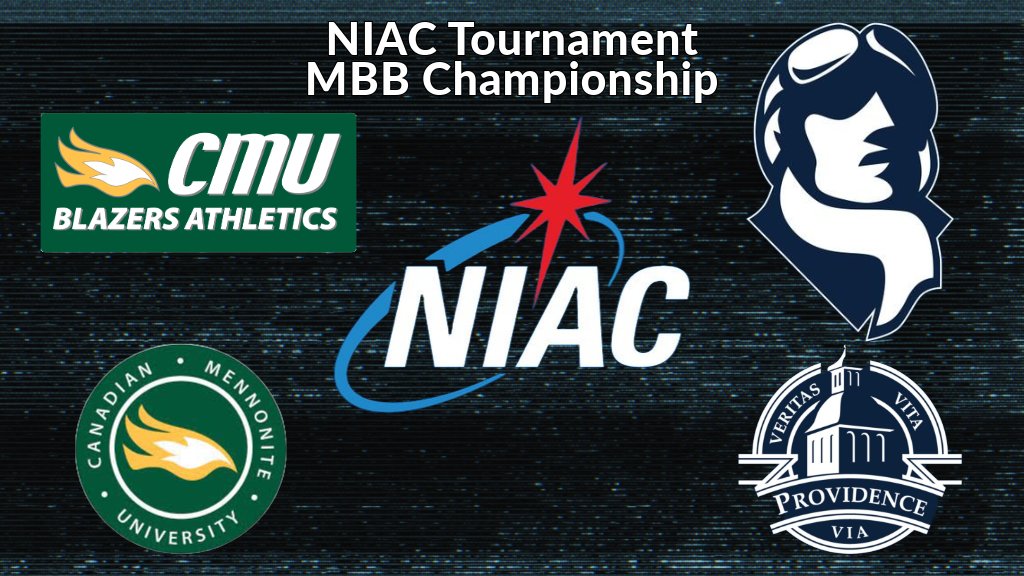 #NIACmbb Championship Game 
Canadian Mennonite University (16-9) 🆚 Providence University College (12-11) 
youtube.com/watch?v=Tkvdom…