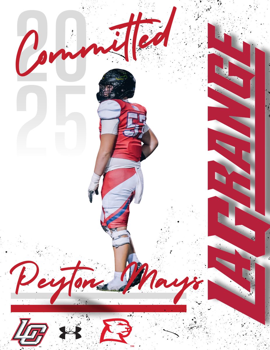 Peyton Mays (@peytonmays8) on Twitter photo I’m blessed to announce my commitment to Lagrange college GO PANTHERS
<a href="/CoachDoss25/">Jason Doss</a> <a href="/CoachTCam/">Coach Campbell</a> <a href="/rusty_rouse/">Rusty Rouse</a> <a href="/HallTechSports1/">Hall-Tech Sports</a> <a href="/DownSouthFb1/">Down South</a> <a href="/PrepRedzoneAL/">Prep Redzone Alabama</a> <a href="/UnLockYourGame/">UnLockYourGame</a> I’m blessed to announce my commitment to Lagrange college GO PANTHERS
<a href="/CoachDoss25/">Jason Doss</a> <a href="/CoachTCam/">Coach Campbell</a> <a href="/rusty_rouse/">Rusty Rouse</a> <a href="/HallTechSports1/">Hall-Tech Sports</a> <a href="/DownSouthFb1/">Down South</a> <a href="/PrepRedzoneAL/">Prep Redzone Alabama</a> <a href="/UnLockYourGame/">UnLockYourGame</a>