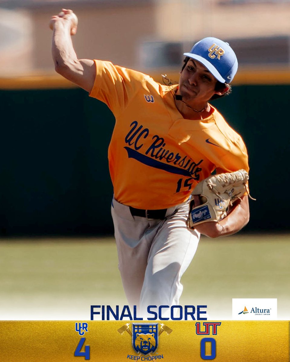 The Highlanders took 3-of-4 from Utah Tech after a 4-0 in St. George. Matthew Flores took the mound for UCR and earned his first win of the year. Next up is LMU on Feb. 26 at 6:30PM at The Plex. <a href="/UCR_Athletics/">Highlander Athletics</a> <a href="/BigWestSports/">The Big West</a> #GoHighlanders