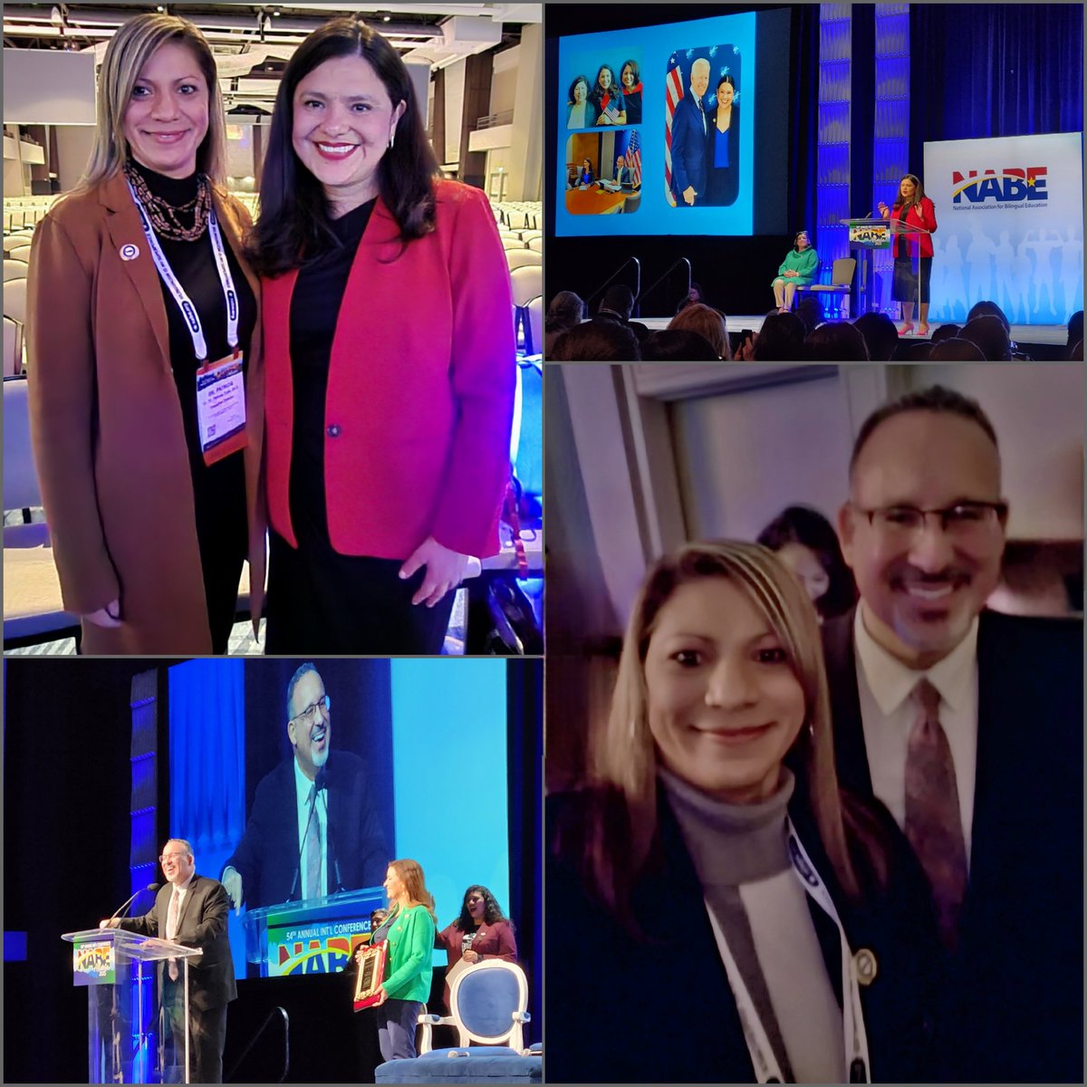 PTREJ0's tweet image. Inspiring moments @NABEorg speaking w/@Montserrat_EDU&amp;amp; @teachcardona. Two incredible leaders dedicated to bilingual education. Their commitment to #ELLs, educators &amp;amp;advocacy continues to shape opportunities for multilingual Ss. Honored to learn from such transformational leaders!
