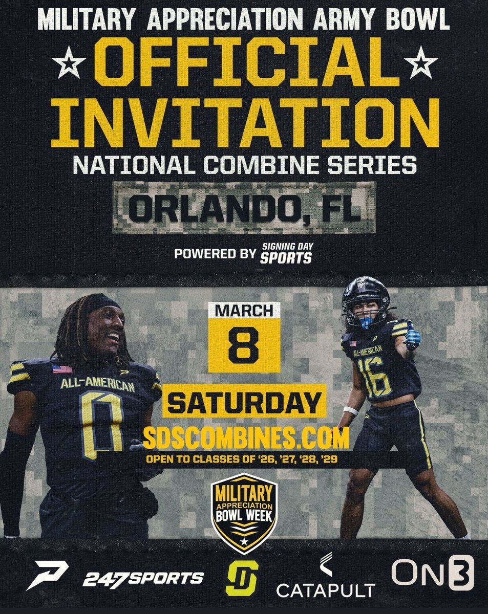 Anson Bivins 28' (@ajbivins54250) on Twitter photo I'm blessed to receive an invite from <a href="/JJKilgore_SDS/">JJ Kilgore</a> to the Military Apreciation Combine Series <a href="/247Sports/">247Sports</a> <a href="/ClayHSFootball/">Clay High Football</a> <a href="/On3sports/">On3</a> I'm blessed to receive an invite from <a href="/JJKilgore_SDS/">JJ Kilgore</a> to the Military Apreciation Combine Series <a href="/247Sports/">247Sports</a> <a href="/ClayHSFootball/">Clay High Football</a> <a href="/On3sports/">On3</a>