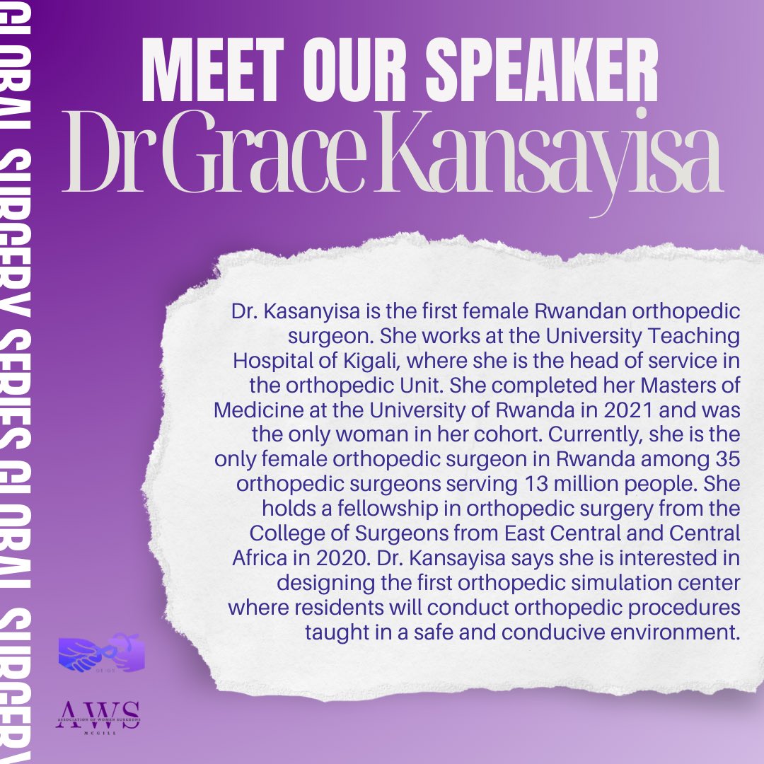 Gender Equity Initiative in Global Surgery (@gendereqsurg) on Twitter photo 🌟 Excited to launch our #GlobalSurgery Series!
Join us as we dive into the inspiring journey of Dr <a href="/GraceKansayisa/">Grace Kansayisa</a> ✨
From breaking barriers to transforming healthcare, her story is one of resilience, innovation, and impact 🌍 #GEIGSpartners #GEIGSxAWSMcGill #WomenSurgeons 🌟 Excited to launch our #GlobalSurgery Series!
Join us as we dive into the inspiring journey of Dr <a href="/GraceKansayisa/">Grace Kansayisa</a> ✨
From breaking barriers to transforming healthcare, her story is one of resilience, innovation, and impact 🌍 #GEIGSpartners #GEIGSxAWSMcGill #WomenSurgeons