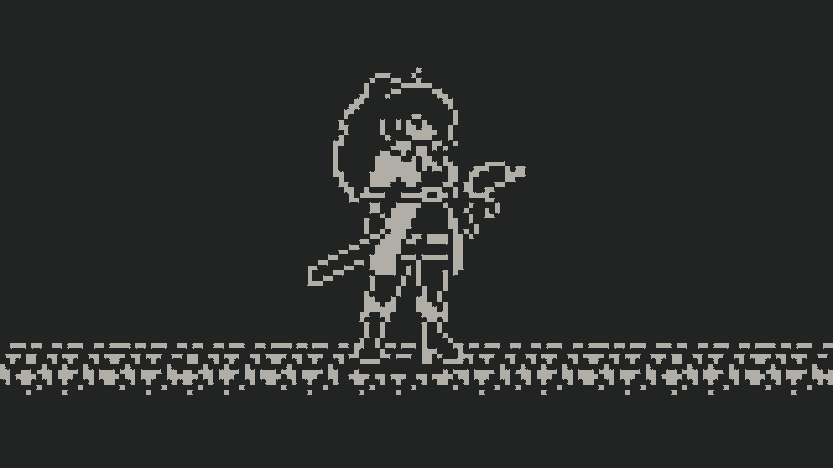 Okay I might make some small tweaks but I'm pretty happy with how this character looks now! #pixelart #1bit