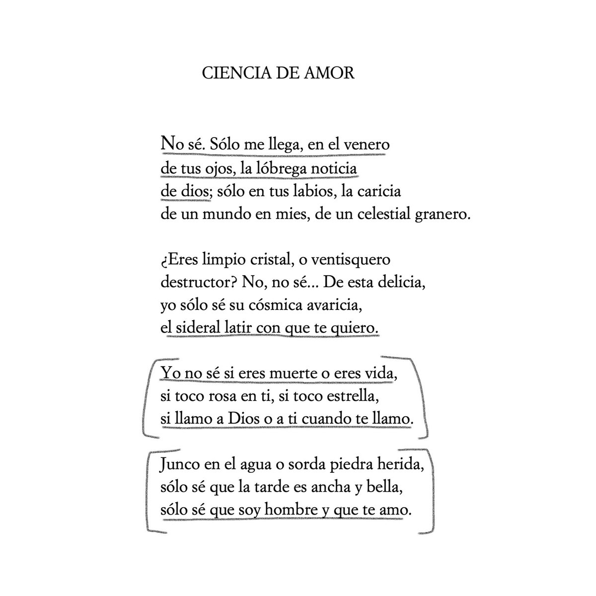 Es difícil amar la poesía sin amar este soneto. Con ustedes: Dámaso Alonso.