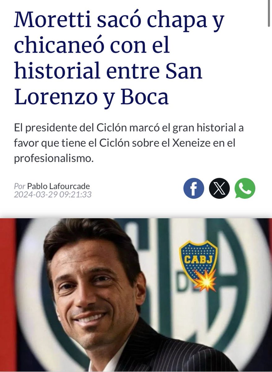 Encima es bocón el idiota. Desde que dijo esto perdimos siempre con Boca. Hoy con Huracán.