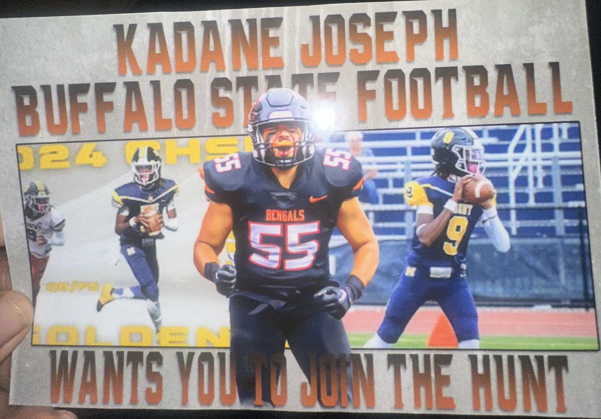 KadaneJ's tweet photo. After a great visit to Buffalo State University and a great talk with @FB_Coach_Morgan, I am blessed to receive an offer from @BuffStateFB https://t.co/cJEB5CD5sb