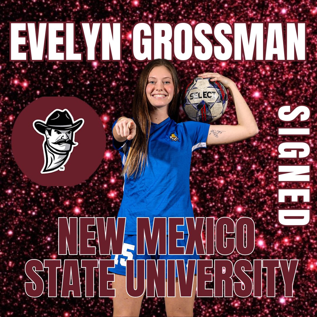CONGRATULATIONS, EVELYN GROSSMAN!!! Our 2-year captain and center-back has signed to continue her athletic and academic career at the D1 level at New Mexico State University next year. We are SO proud of you!!! 🔥
