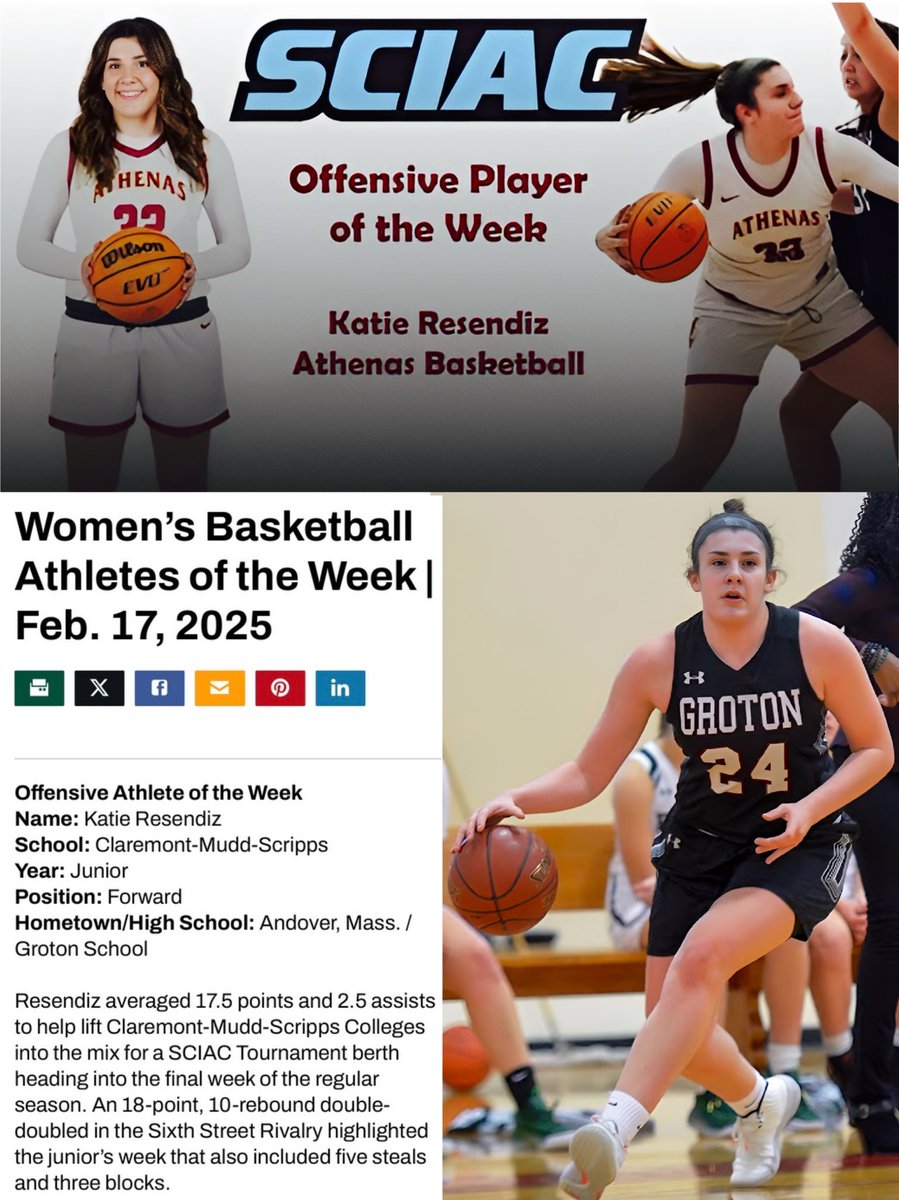 Joe Crail (@coach_crail) on Twitter photo Groton ‘22 <a href="/katieresendiz_/">Katie Resendiz</a> continuing to do great things out west for <a href="/cmswbasketball/">Athena Basketball</a>, last week she won this impressive conference award! Great kid and family, congrats Katie! <a href="/GrotonZebras/">Groton Athletics</a> <a href="/NEPSGBCA/">NEPSGBCA</a> Groton ‘22 <a href="/katieresendiz_/">Katie Resendiz</a> continuing to do great things out west for <a href="/cmswbasketball/">Athena Basketball</a>, last week she won this impressive conference award! Great kid and family, congrats Katie! <a href="/GrotonZebras/">Groton Athletics</a> <a href="/NEPSGBCA/">NEPSGBCA</a>