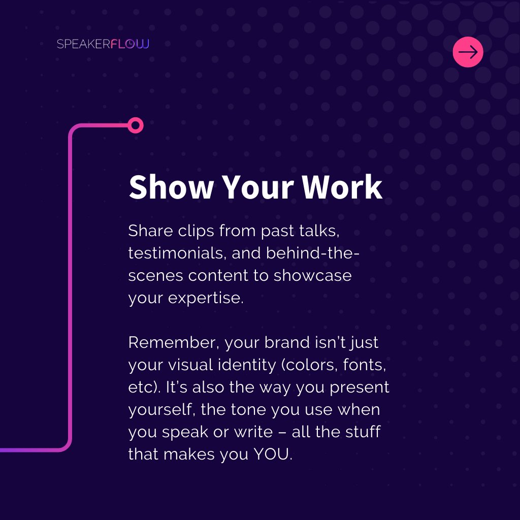 SpeakerFlow's tweet image. 🌟 Your Personal Brand Is Your Greatest Asset—Here’s How to Strengthen It

As a speaker, your personal brand is what sets you apart. Here are three ways to stand out:

#PersonalBranding #SpeakerTips #StandOutFromTheCrowd
