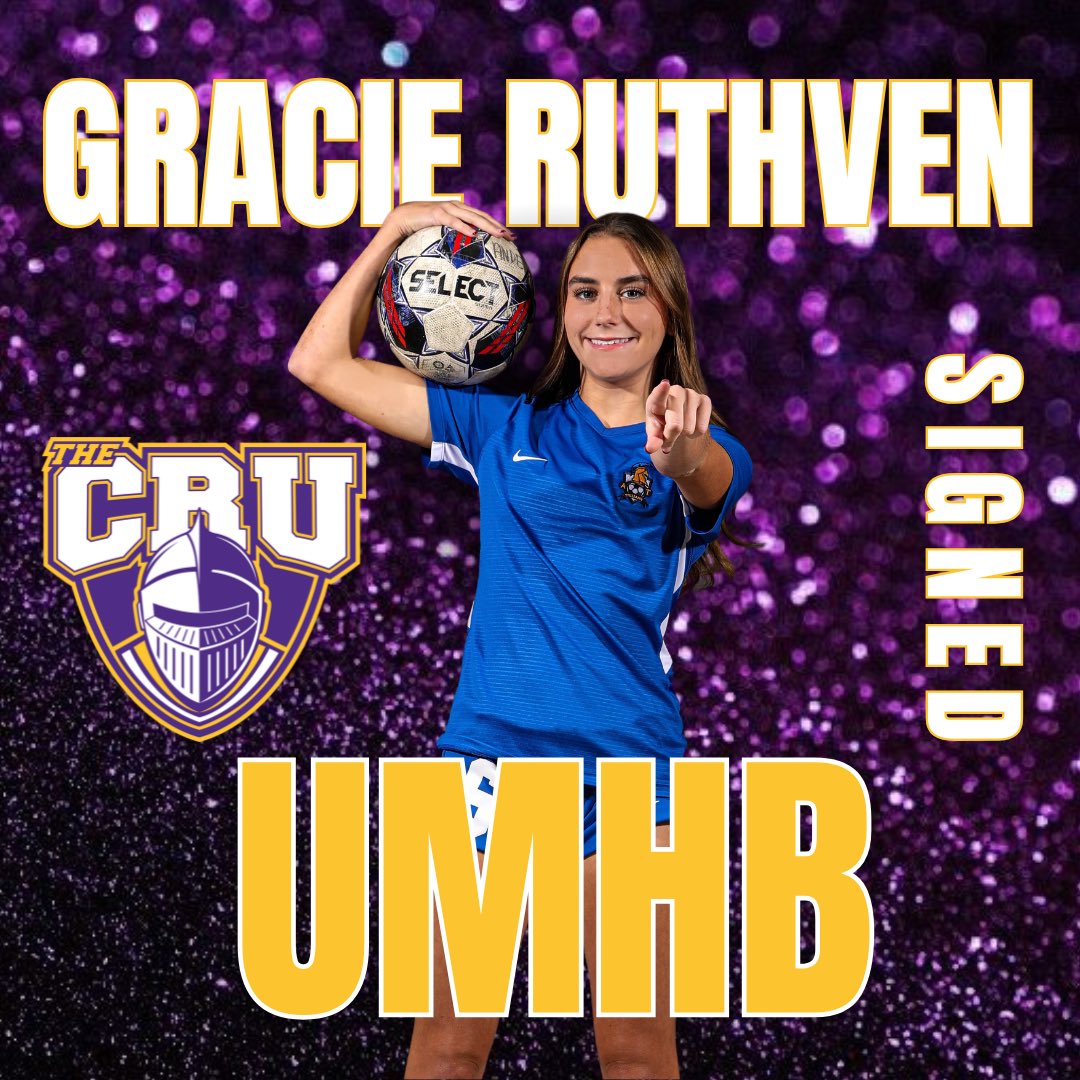 CONGRATULATIONS, GRACIE RUTHVEN!!! Our senior captain and forward has signed to continue her athletic and academic career at The University of Mary Hardin-Baylor next year. We are SO proud of you!!! 🔥