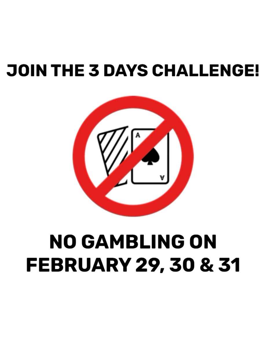 lanekeedic's tweet photo. Excited to announce that next week I’m participating in the 3 Day No Gambling Challenge!!
Wish me luck & Join the Movement!!
#GamblingTwitter #AppleLaunch #ChampionsTrophy2025 #Troydan #BBMzansi https://t.co/7ELRA46JdW