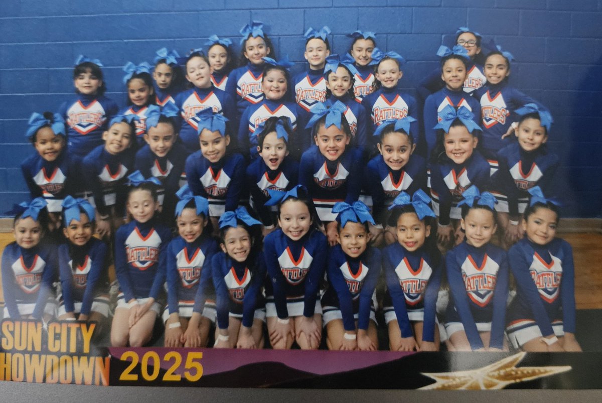 🏆 Congratulations to our Rattler Cheer Team for placing First in their division at the Sun City Showdown and bringing home the Elementary Sweepstakes Banner!  Way to go, Rattlers!! 🧡💙🌟
 <a href="/BBurnette_DSSE/">Brittany Burnette</a> <a href="/AFranco_DSSE/">Adriana Franco</a> <a href="/AndrewE_SISD/">Andrew J.</a> #TeamSISD #Allin #RattlersAllIn