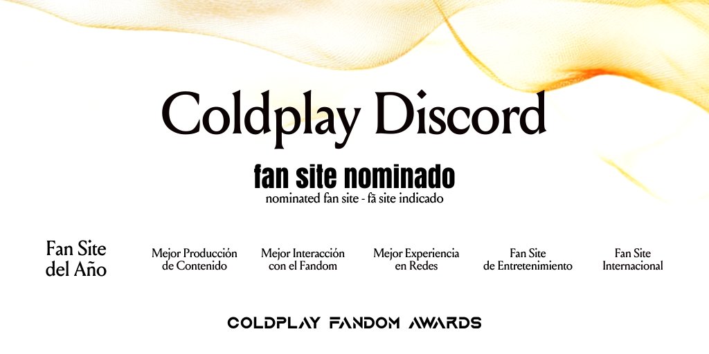 coldplaydiscord's tweet image. Thank you @coldplay_awards for all the nominations! ♥️✨️