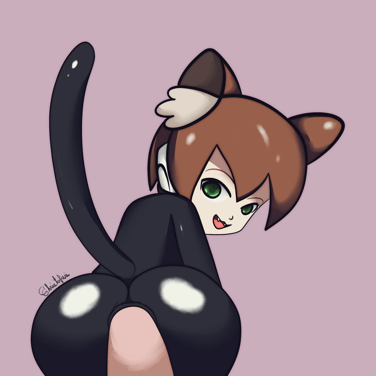 GraphiteGunk's tweet photo. Anaile! Cat edition! #aile #nsfw #anal #megamanzx https://t.co/smViF5qCDk