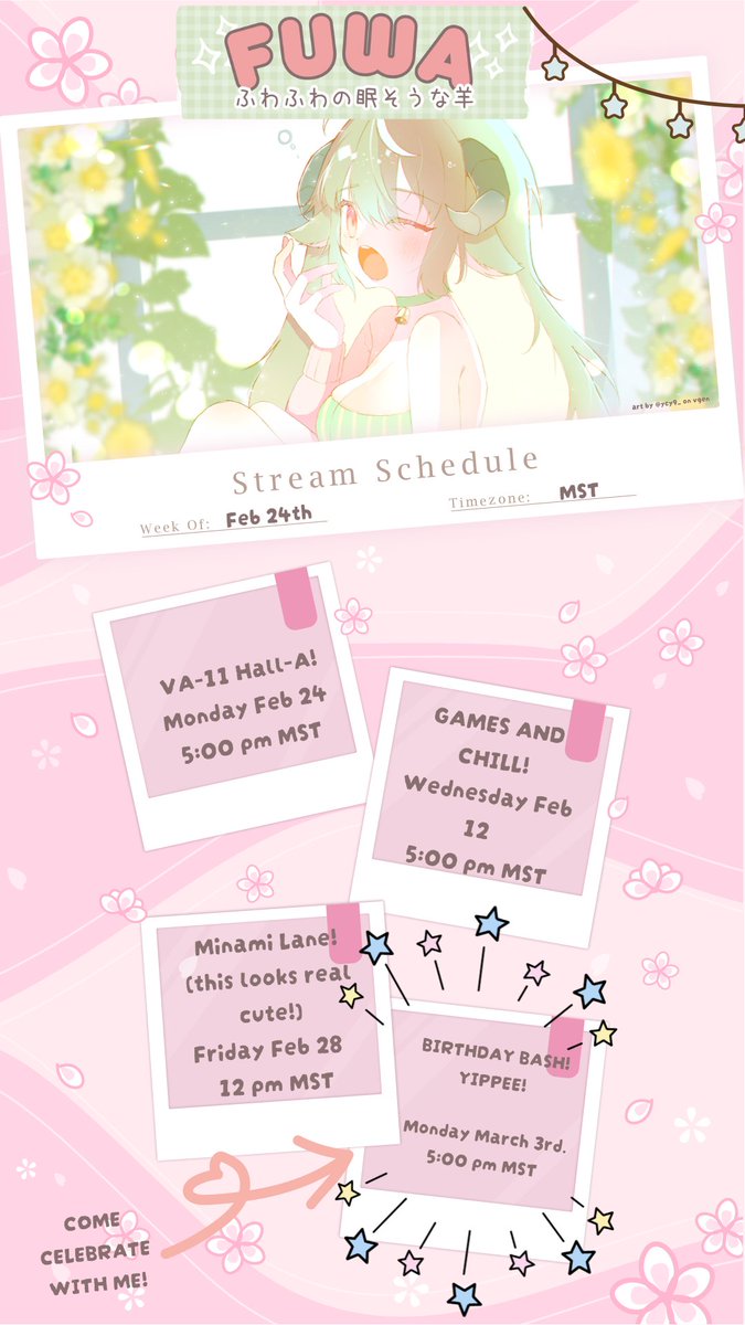 fuwa_nemuri's tweet image. BIRTHDAY NEXT WEEK SHEEPLE! I&apos;m so excited to spend time with you next week! 🐑💕 #ENVtuber #Vtuber #sheeptuber