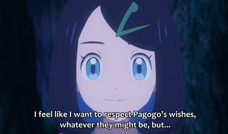 Liko is sad that she will have to say goodbye to Pagogo, I think she deserves that he stays with her, She took care of him and loves him. I think this will be a scene where Liko will cry cause she will think that he leaving her, then suddenly he will come back to her 🥹

#anipoke