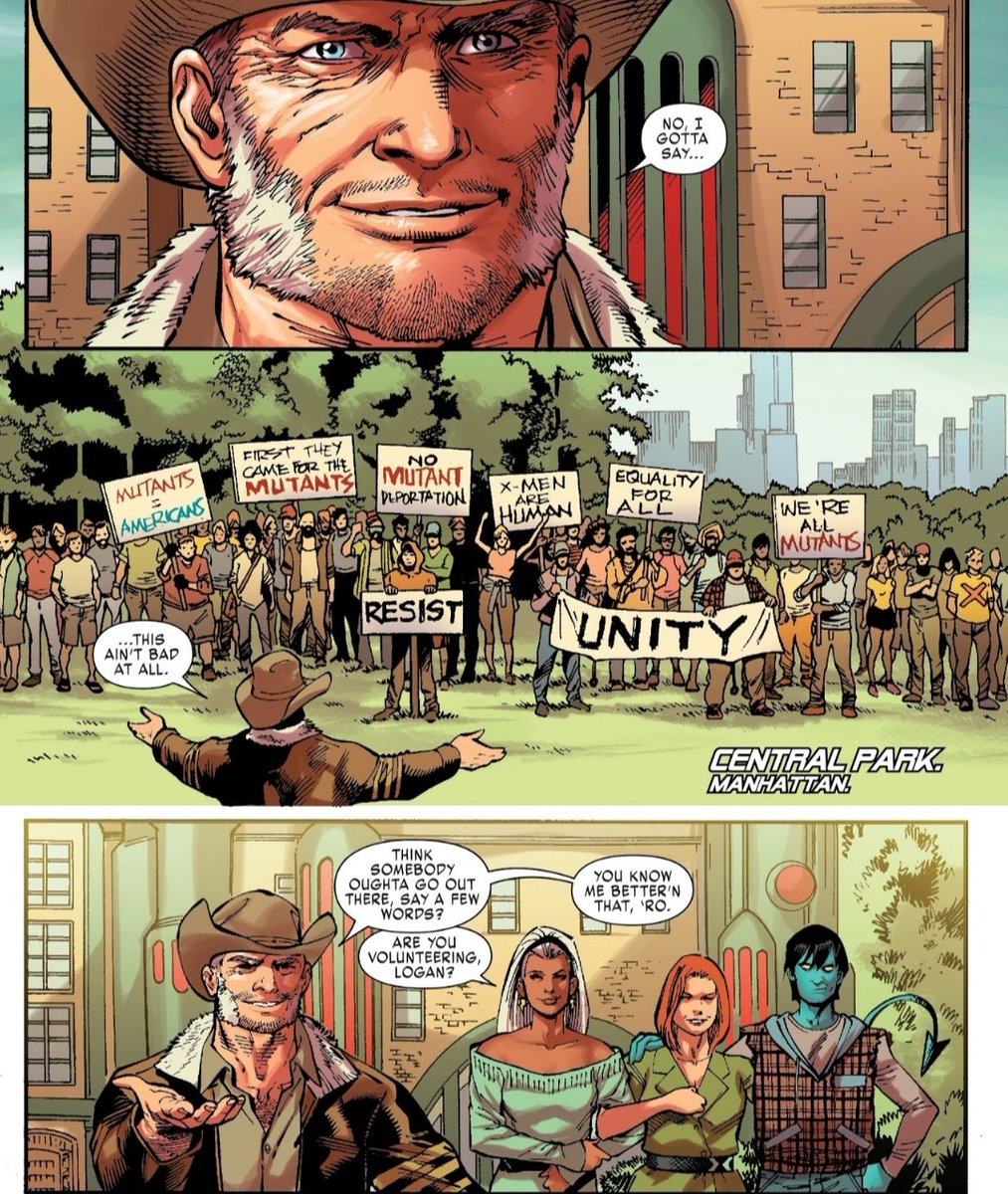 ComicGirlAshley's tweet photo. It's nice to see a pro-mutant rally https://t.co/4SMYjKBSUh