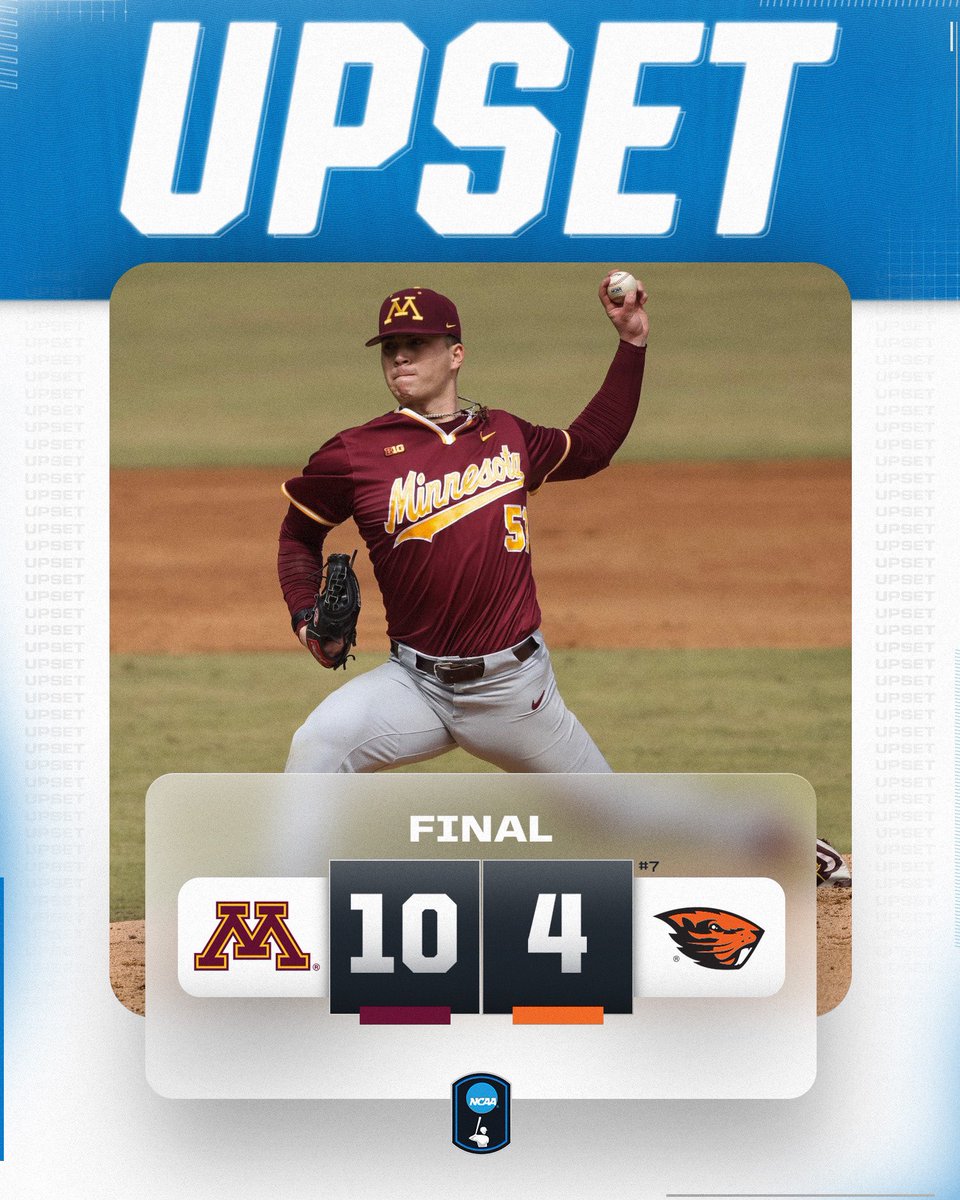 GOPHERS GOT IT 

<a href="/GopherBaseball/">Minnesota Baseball</a> take down #7 OSU!

#NCAABaseball
