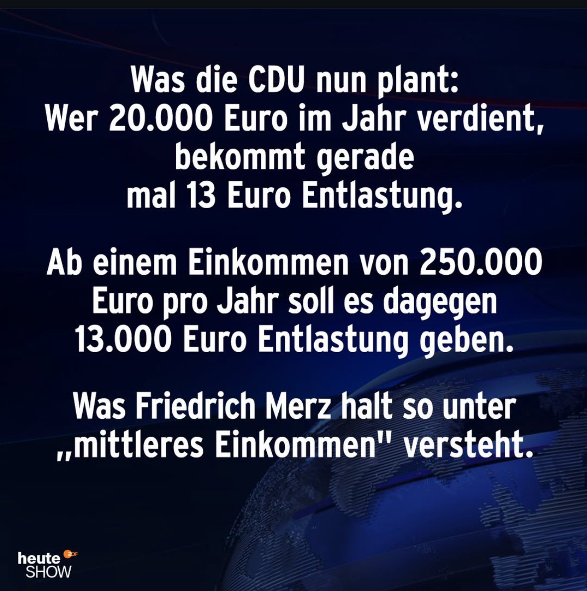 MEHR IRREFÜHRUNG GEHT NICHT!!

Steuern:
20.000€ Einkommen 
3300€ steuern 

250.000€ Einkommen 
105.000 Steuern 

Wenn du 20.000€ verdienst zahlst du halt einfach fast keine Steuern… Soll man dem Geld schenken oder wie soll ich das verstehen? Hasse Medien manchmal…