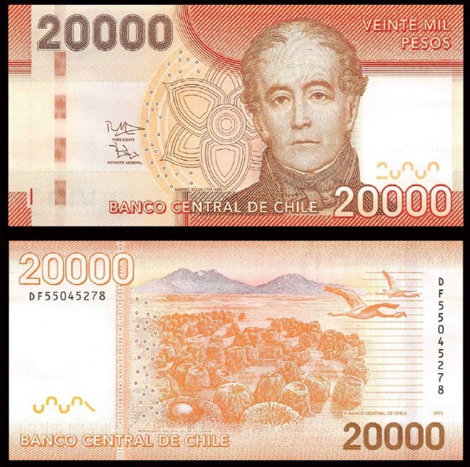"Andrés Bello" es tendencia por quienes recuerdan que el billete de mayor denominación en Chile tiene la cara del escritor y político venezolano.