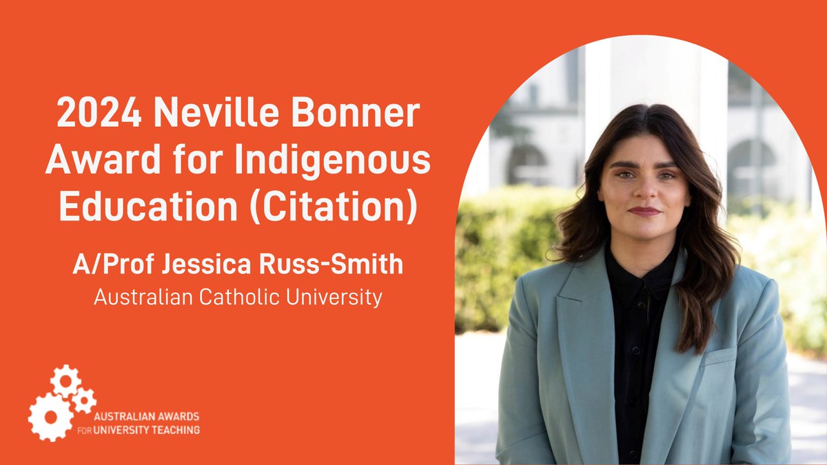 Australian Awarded University Teachers' Network (@aautnetwork) on Twitter photo 🎉 A big congratulations to A/Prof Jessica Russ-Smith from <a href="/ACUmedia/">Australian Catholic University</a> for receiving a Citation for Outstanding Contribution to Student Learning and the 2024 Neville Bonner Award for Indigenous Education! #AAUT #TeachingExcellence 🎉 A big congratulations to A/Prof Jessica Russ-Smith from <a href="/ACUmedia/">Australian Catholic University</a> for receiving a Citation for Outstanding Contribution to Student Learning and the 2024 Neville Bonner Award for Indigenous Education! #AAUT #TeachingExcellence