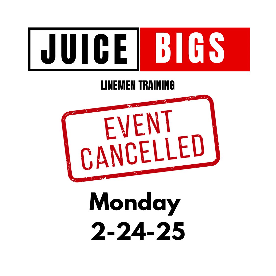 Tomorrow's line training is cancelled. 
We will resume on Saturday at Marina HS
8-9:30am
 🥤🍊🥤🍊