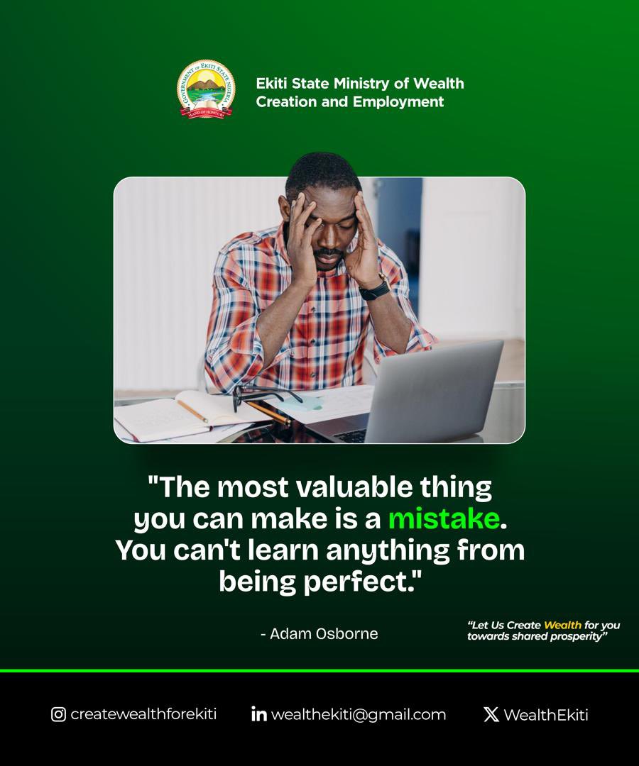 kayfasae's tweet photo. The most valuable thing you can make is a mistake. You can't learn anything from being perfect. Think about it every mistake we make is an opportunity to learn, grow, and improve.
#MistakesAreValuable #LearnFromFailure #GrowthMindset #PerfectionIsOverrated https://t.co/w0iPlG8vfe