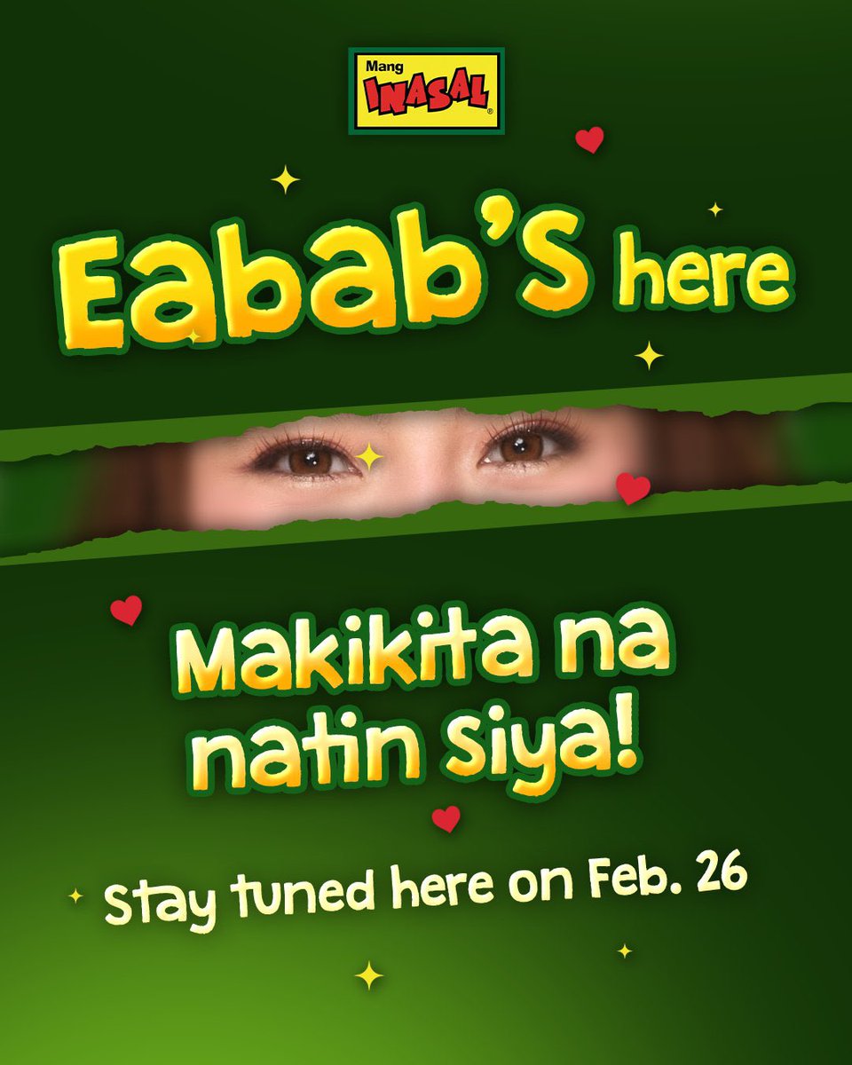 kowalerts's tweet image. Ang pagdating ng EABAB, Makikilala na natin this Coming February 26!! 😉💚💛

📷 Mang Inasal Philippines

#ILoveMangInasal
