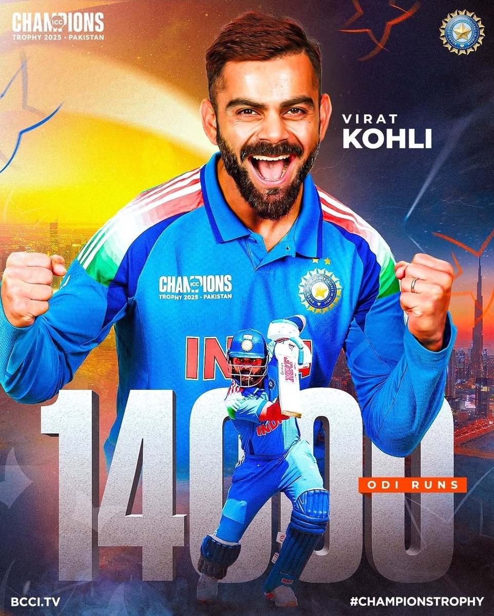 14000 ODI RUNS For #viratkohli 🫡 🖖 and what better way to get to that extraordinary milestone 👏 🙌 
#GUDMORNING  #VIRAT INDIA 🇮🇳